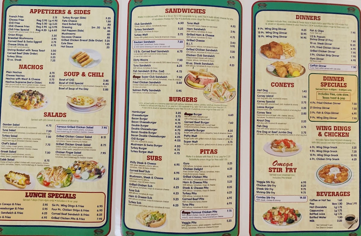 Omega Grill Menu - Image 1